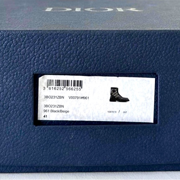 DIOR X STUSSY Explorer Monogram Combat Boot 🥾 😎😳RARE NIB - Picture 11 of 11